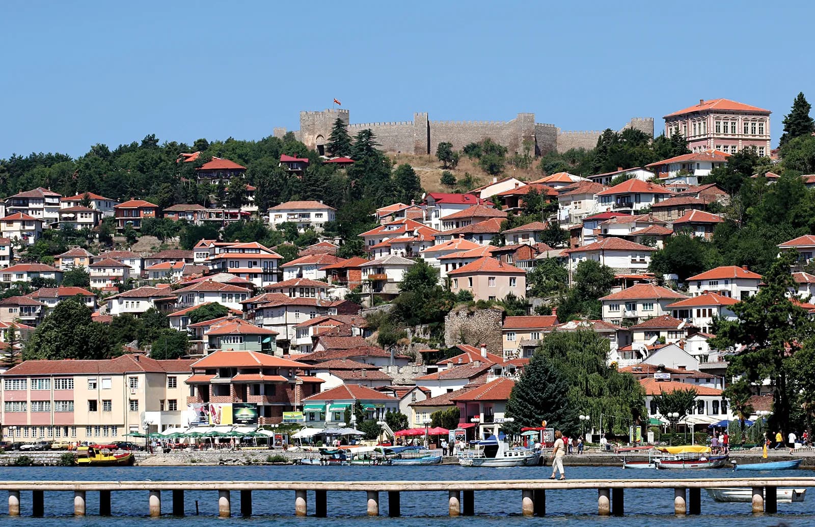View of Ohrid city near the waterfront